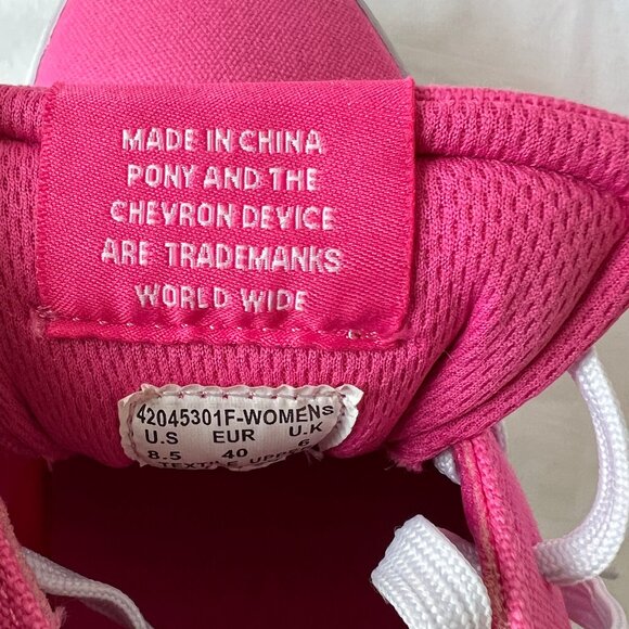 Women's Pony Pink and White Top Star Lo-Core Canvas Sneakers, Size 8.5, EC! - Picture 9 of 12